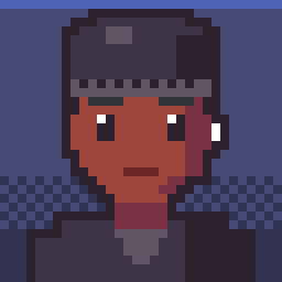 Pixel-art portrait of Dex, Copywriter at Unsupervised