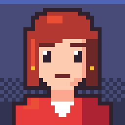 Pixel-art portrait of Margot, Account Director at Unsupervised